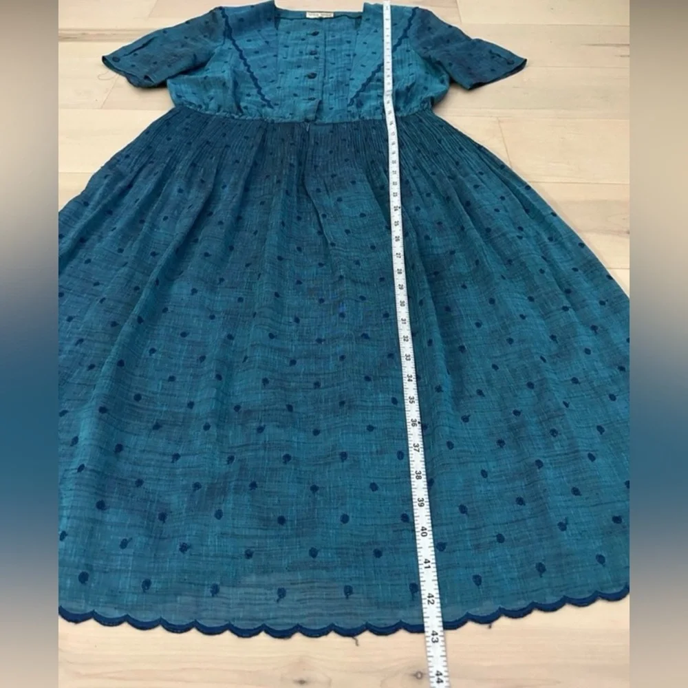HTF Vintage SOEN MODE Japanese Day Dress Size 11 Tea Party Western Prairie - Picture 6 of 13